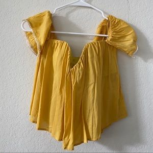 Off the shoulder cropped top